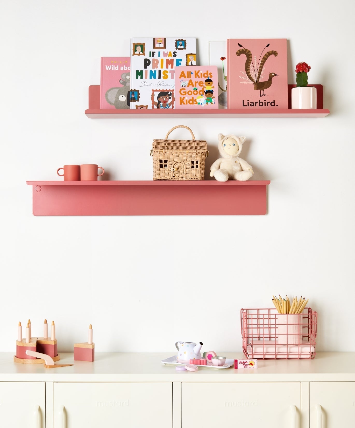 The Ledge Shelf in Berry — large lifestyle 3