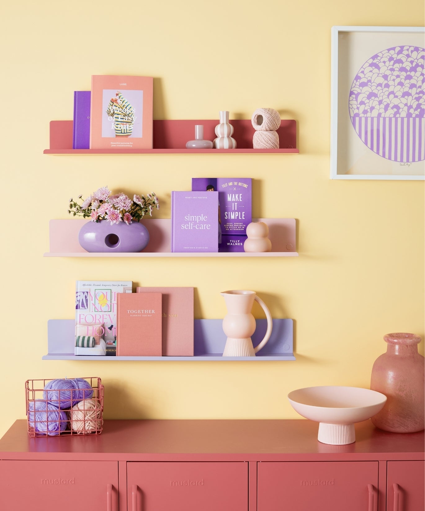The Ledge Shelf in Berry — large lifestyle 4