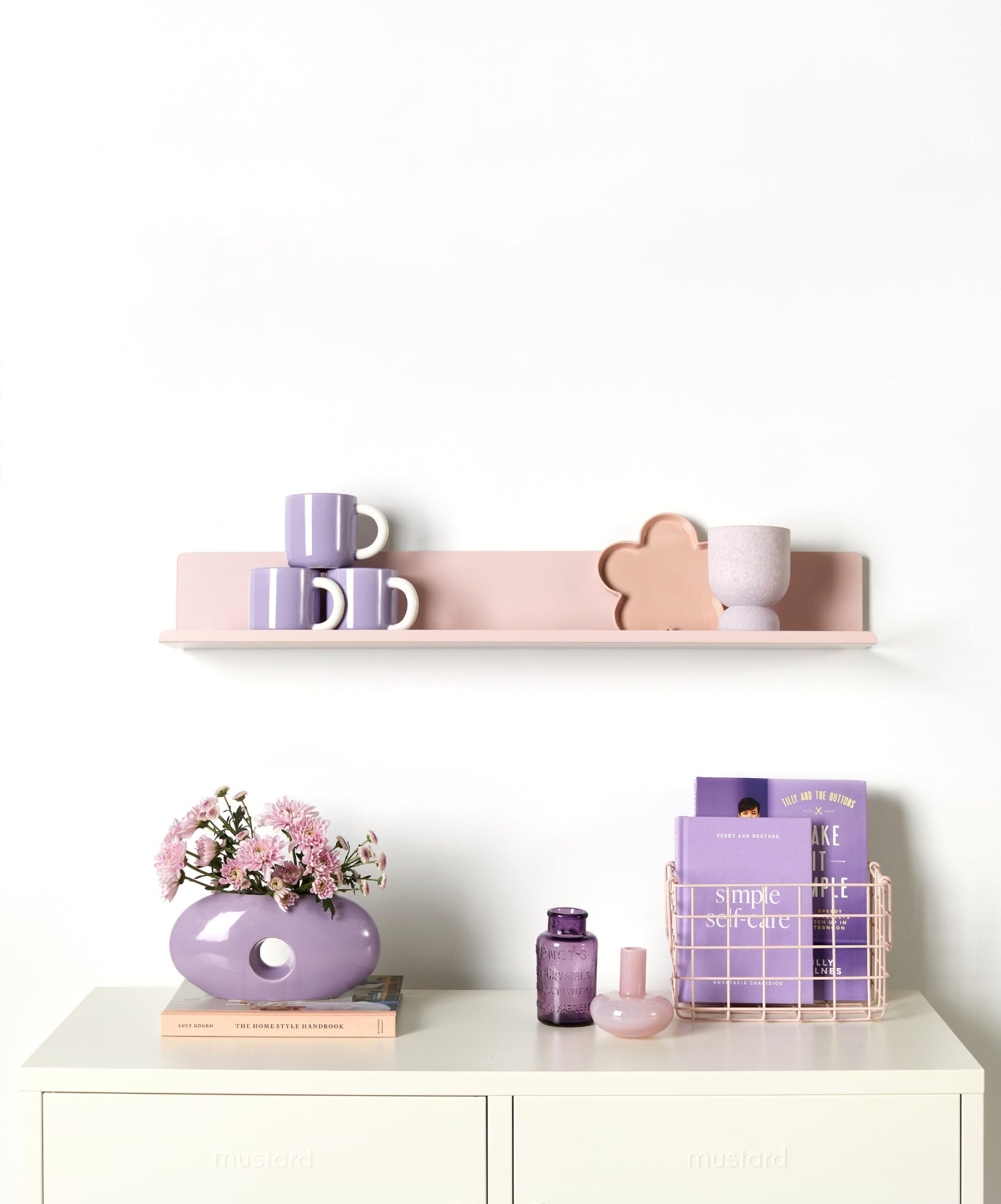 The Ledge Shelf in Blush — large lifestyle