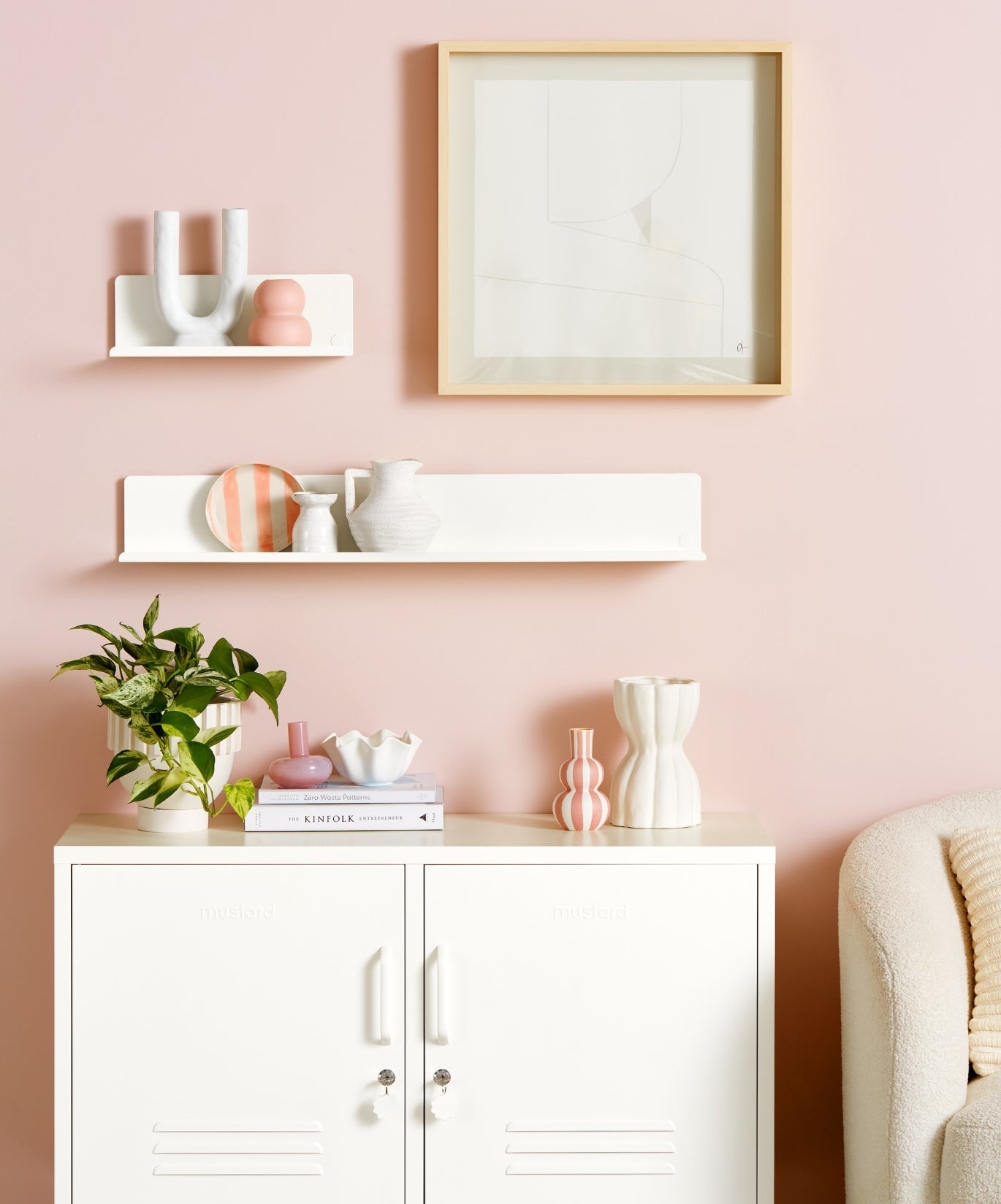 The Ledge Shelf in Chalk — large lifestyle 4