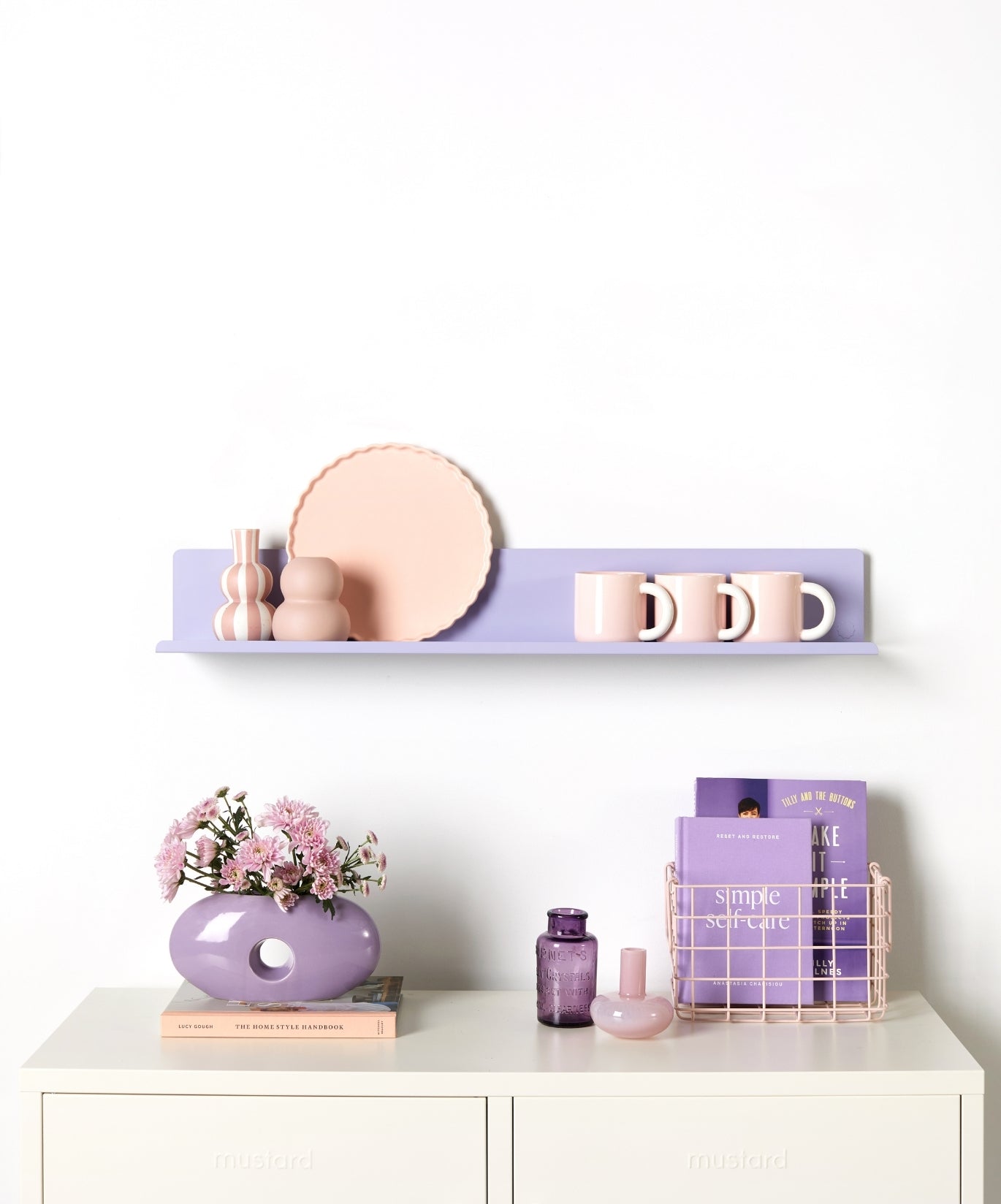 The Ledge Shelf in Lilac — large lifestyle