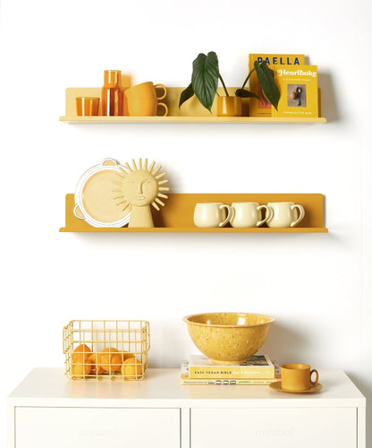 The Ledge Shelf in Mustard — large lifestyle 2