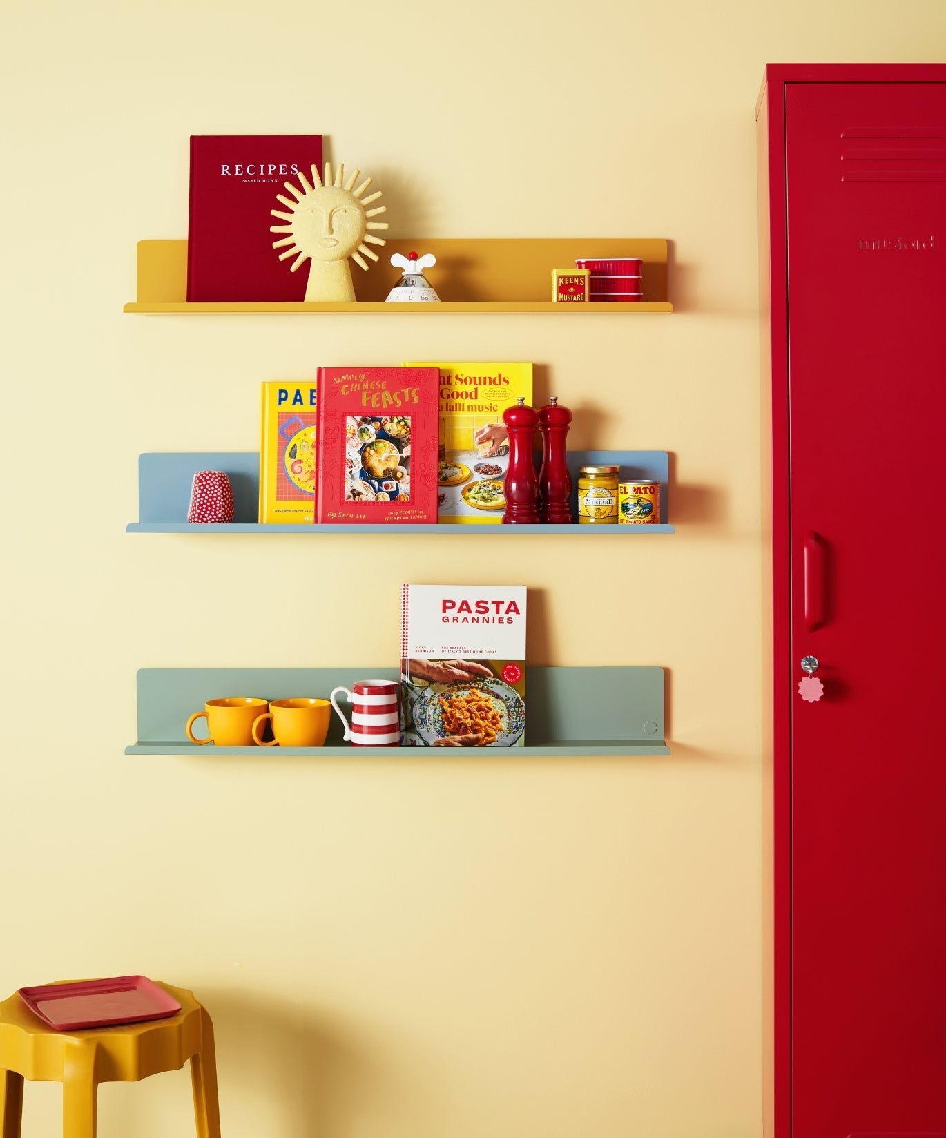The Ledge Shelf in Mustard — large lifestyle 4