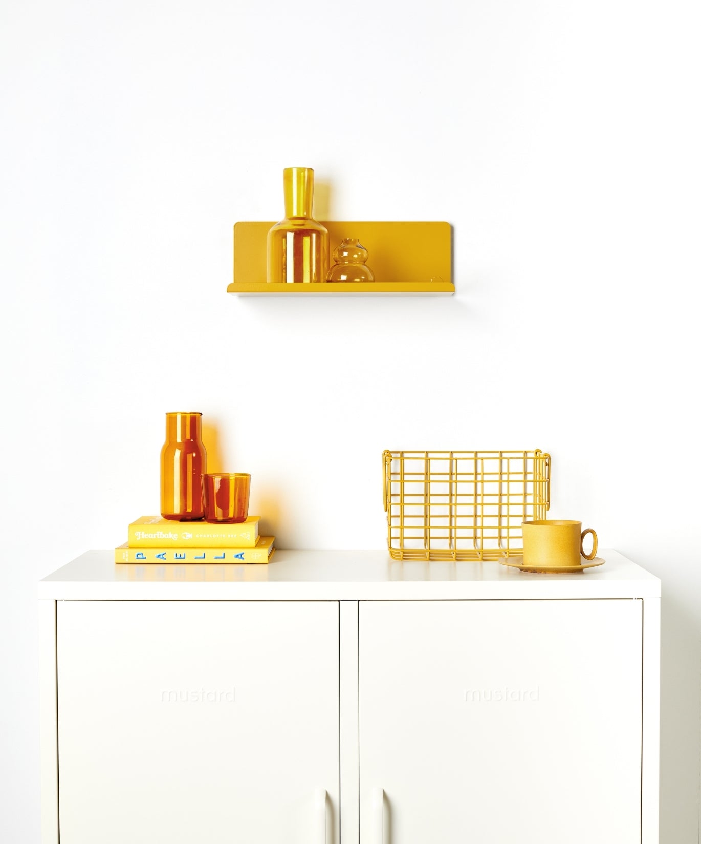 The Ledge Shelf in Mustard — small lifestyle