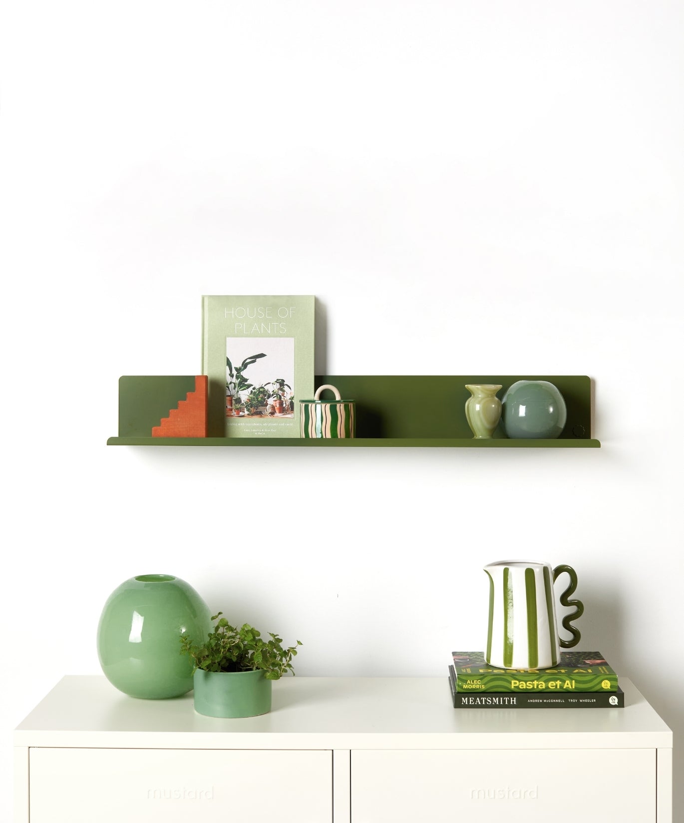 The Ledge Shelf in Olive — large lifestyle