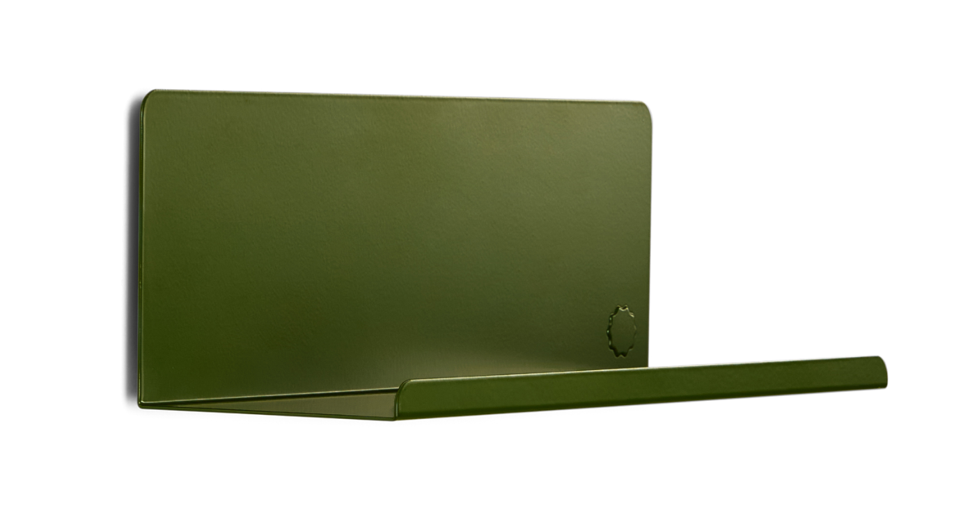 The Ledge Shelf in Olive — small angled