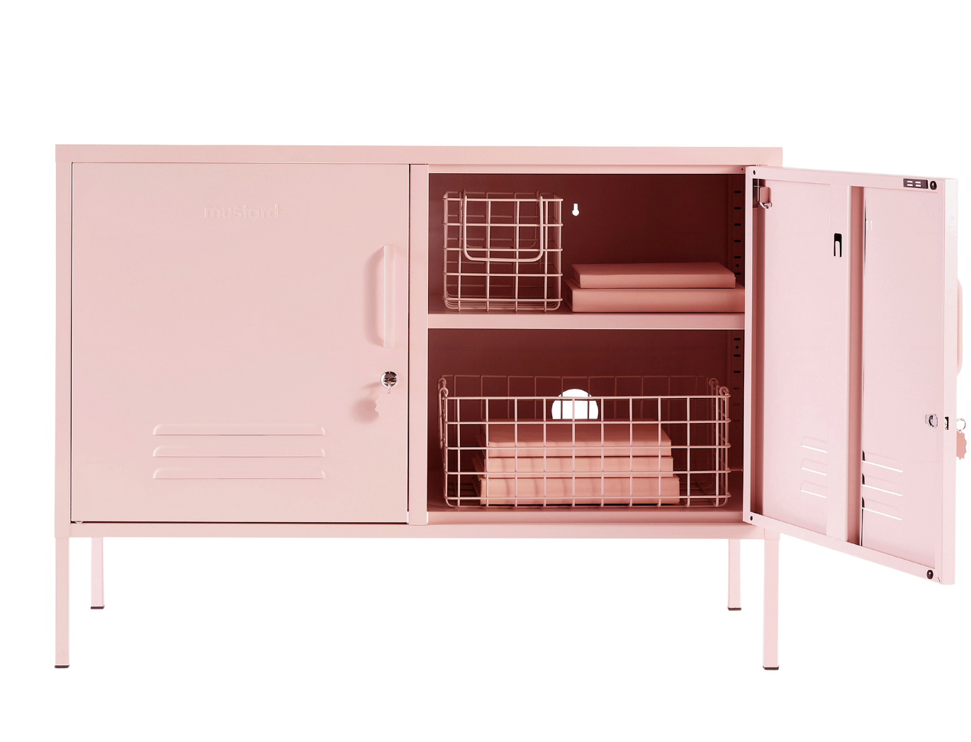 The Lowdown Locker in Blush — open