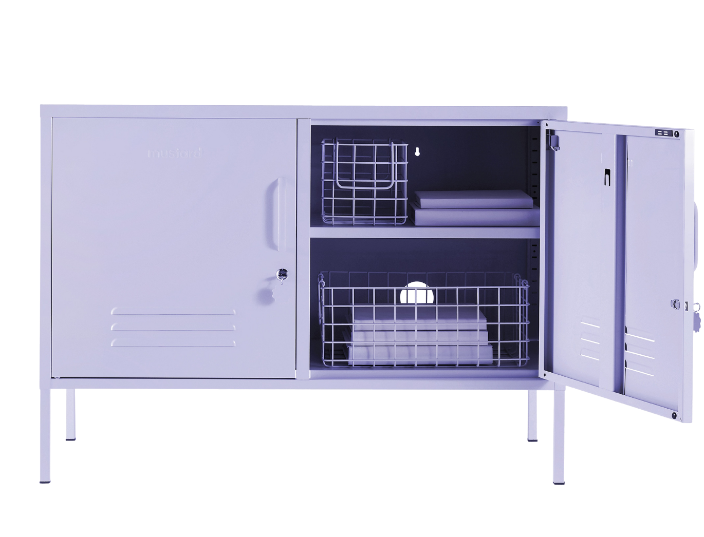The Lowdown Locker in Lilac — open