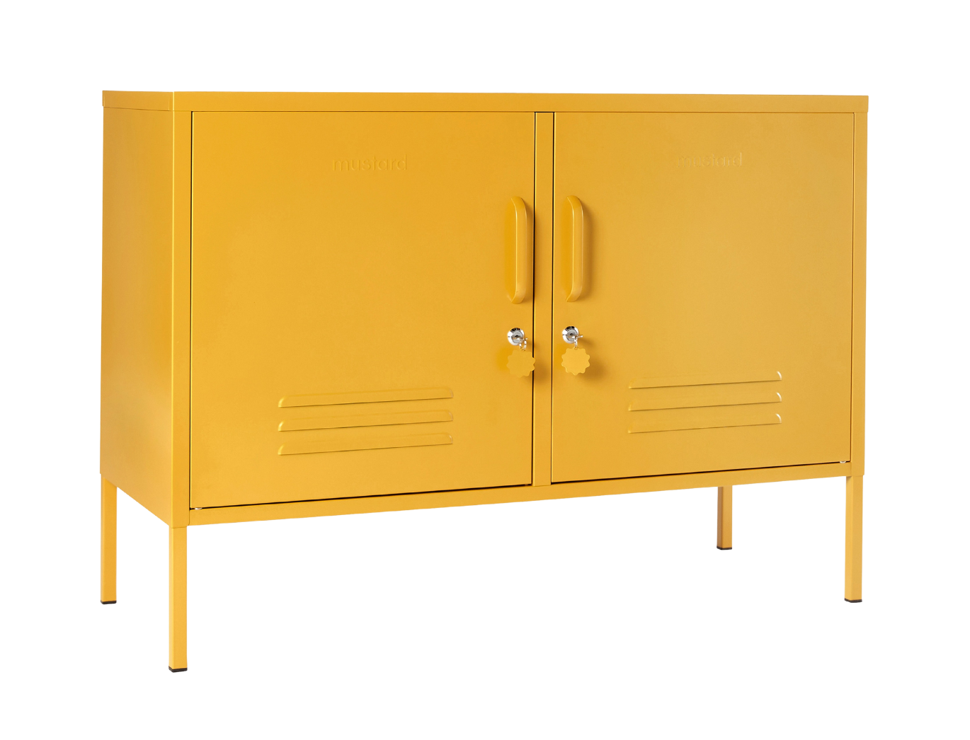 The Lowdown Locker in Mustard — angled