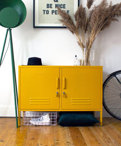 The Lowdown Locker in Mustard — lifestyle