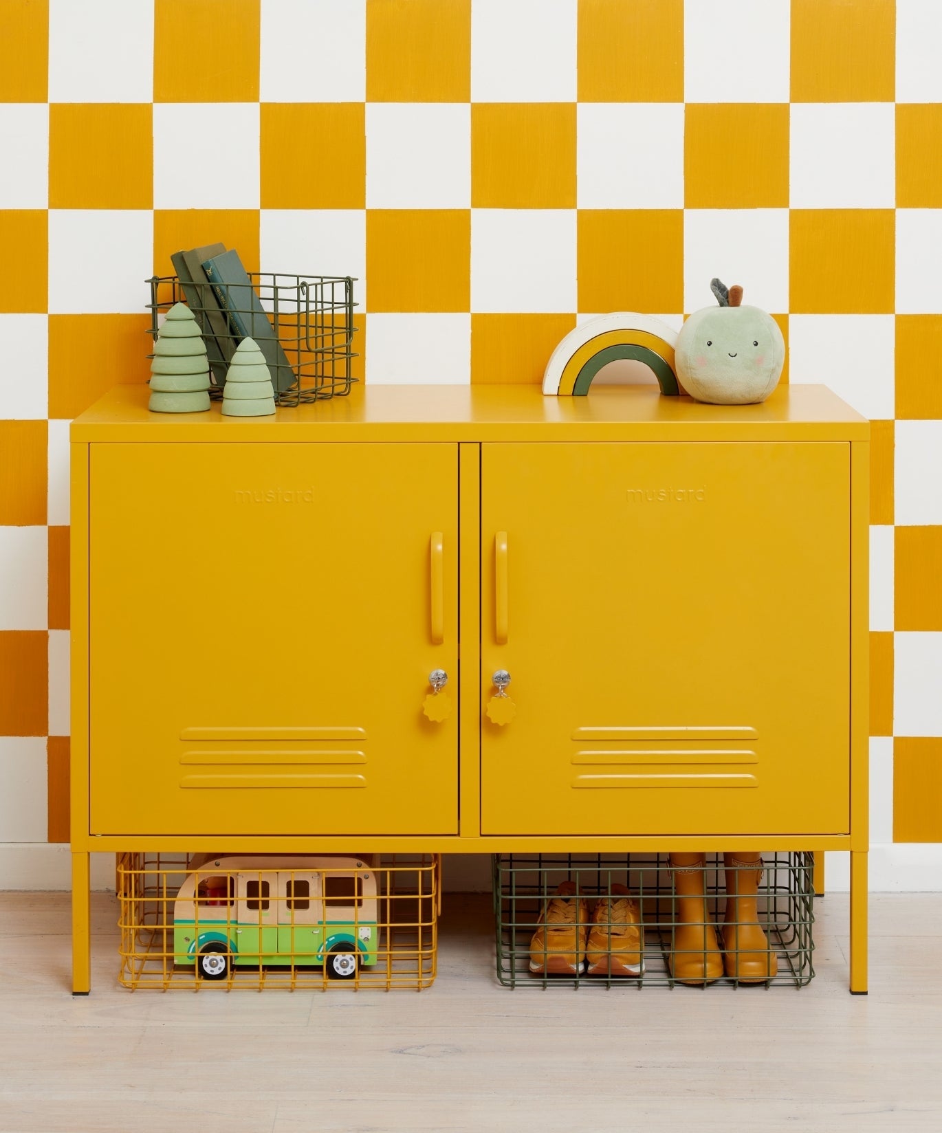 The Lowdown Locker in Mustard — lifestyle 3