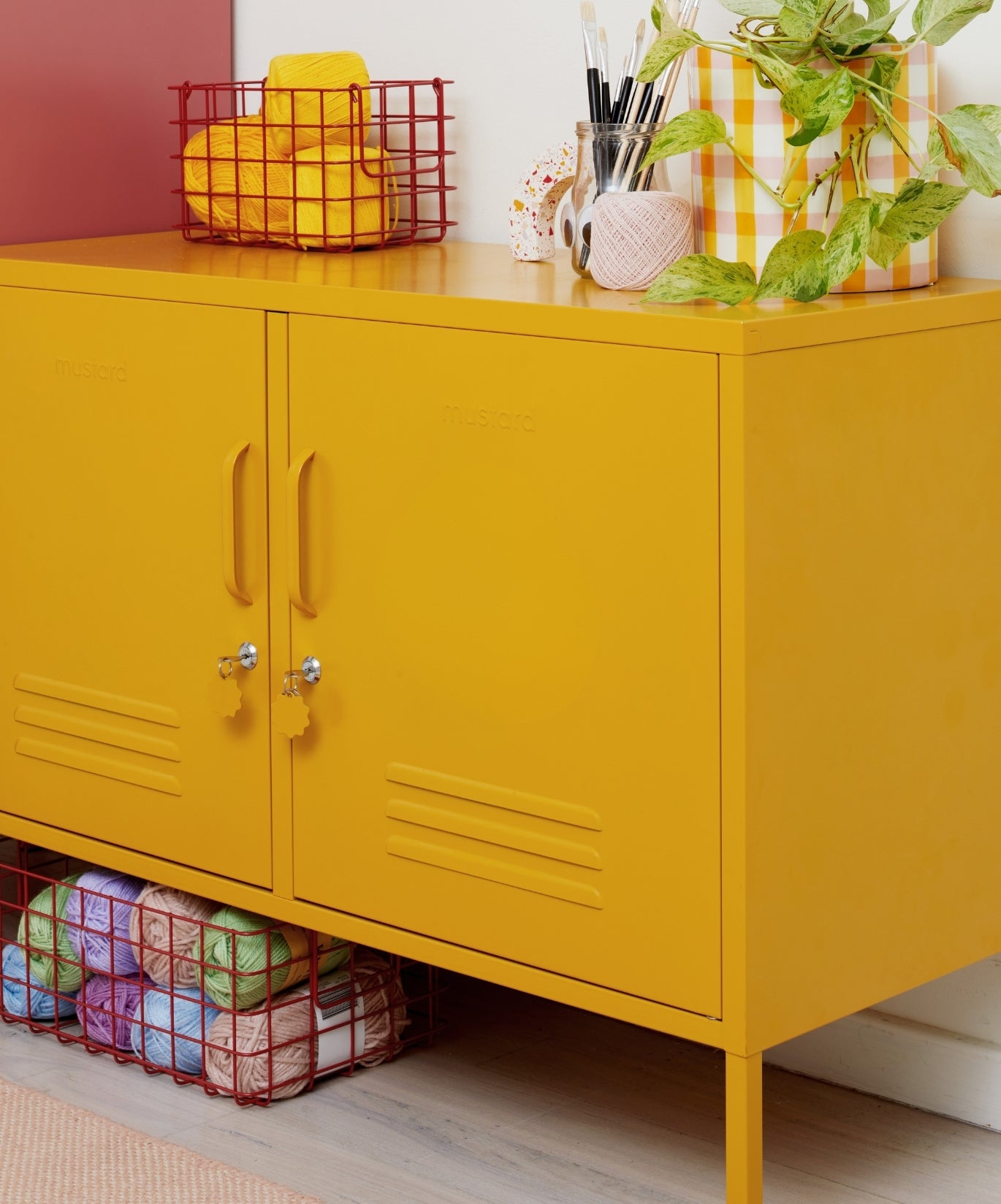 The Lowdown Locker in Mustard — lifestyle 4