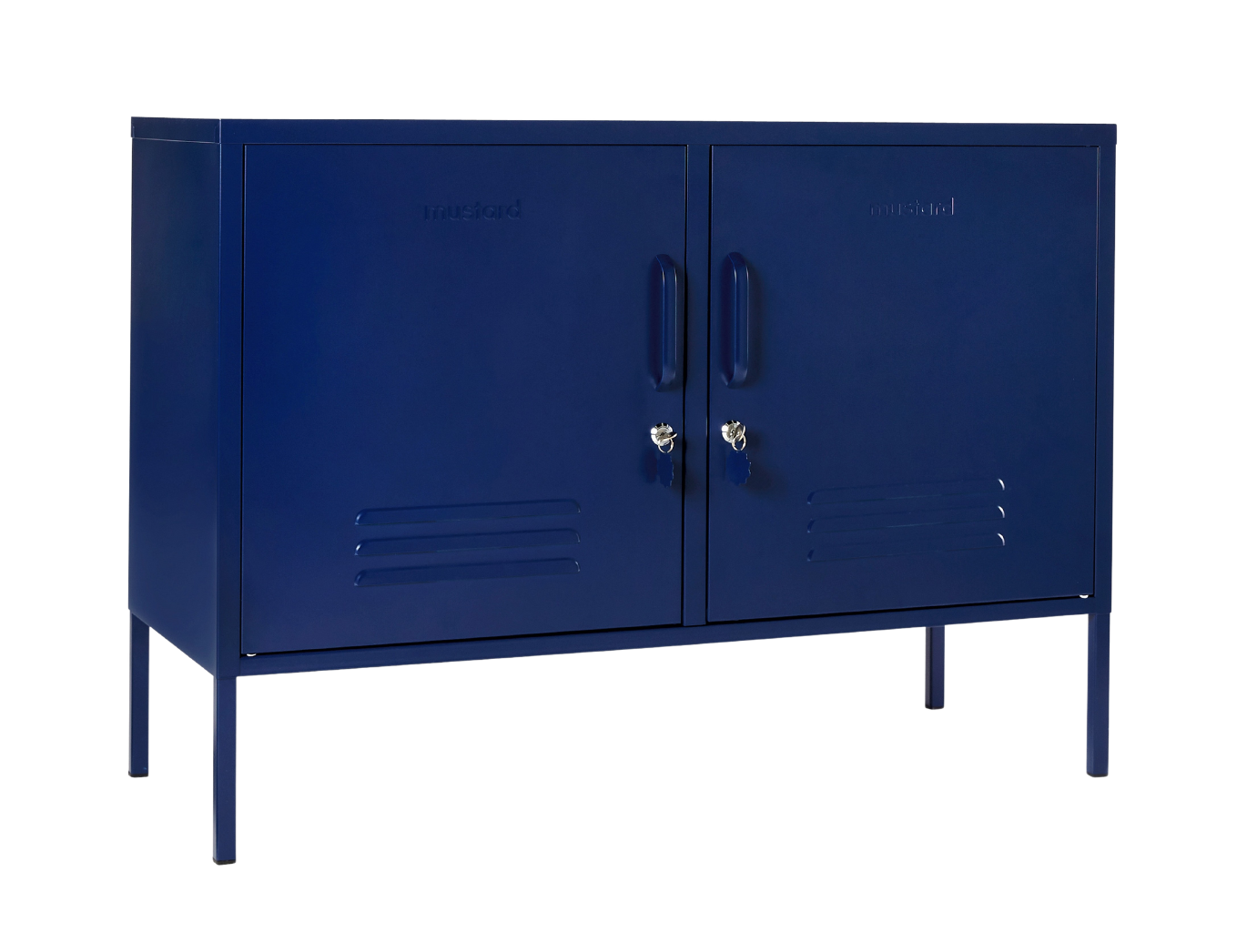 The Lowdown Locker in Navy — angled