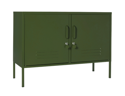 The Lowdown Locker in Olive — angled