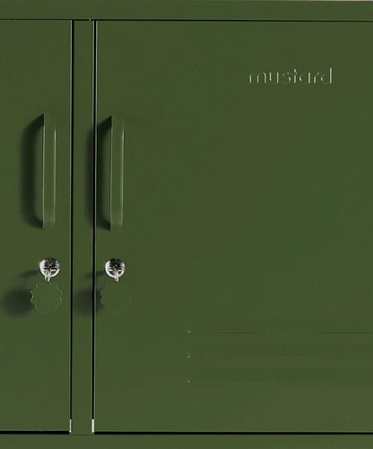 The Lowdown Locker in Olive — close-up