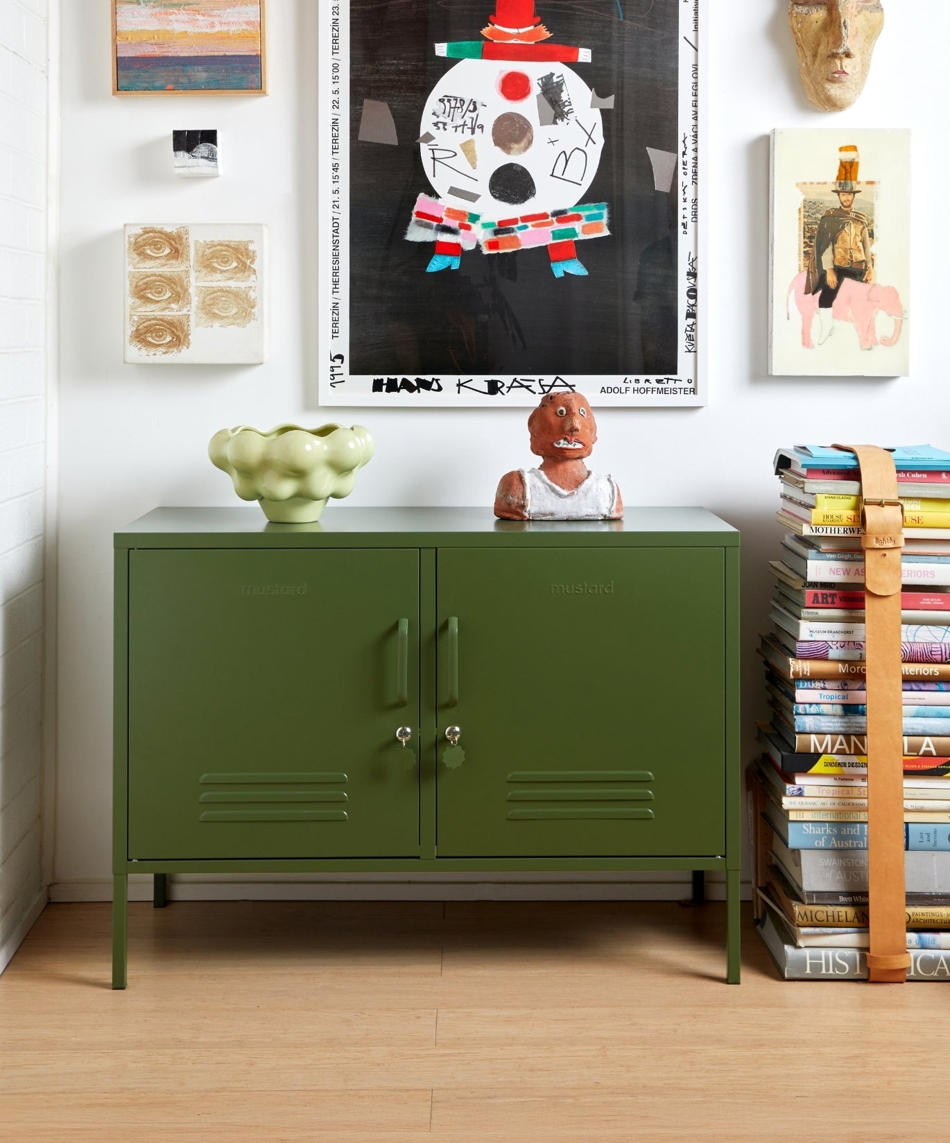 The Lowdown Locker in Olive — lifestyle