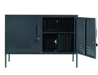 The Lowdown Locker in Slate — open