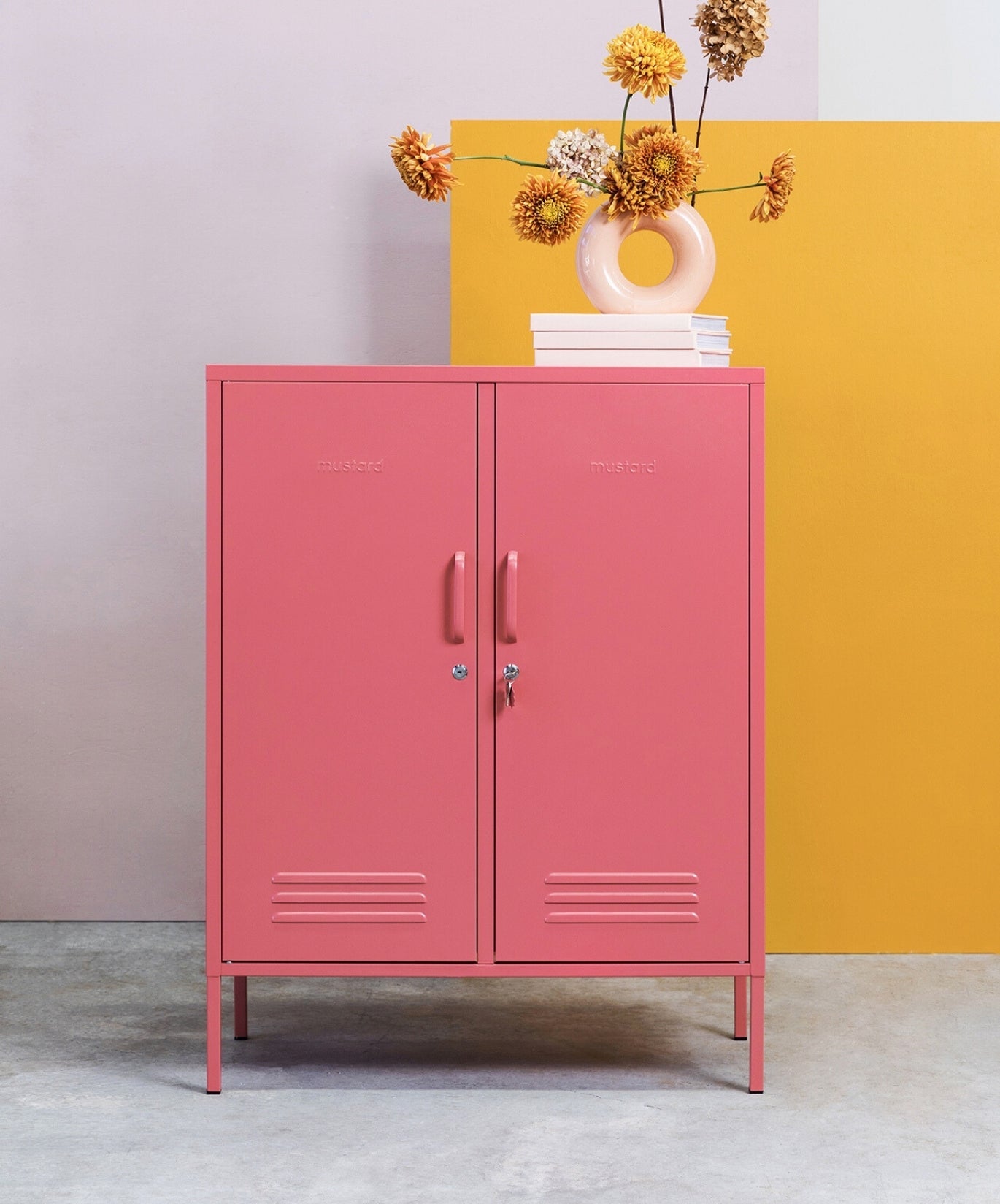 The Midi Locker in Berry — lifestyle