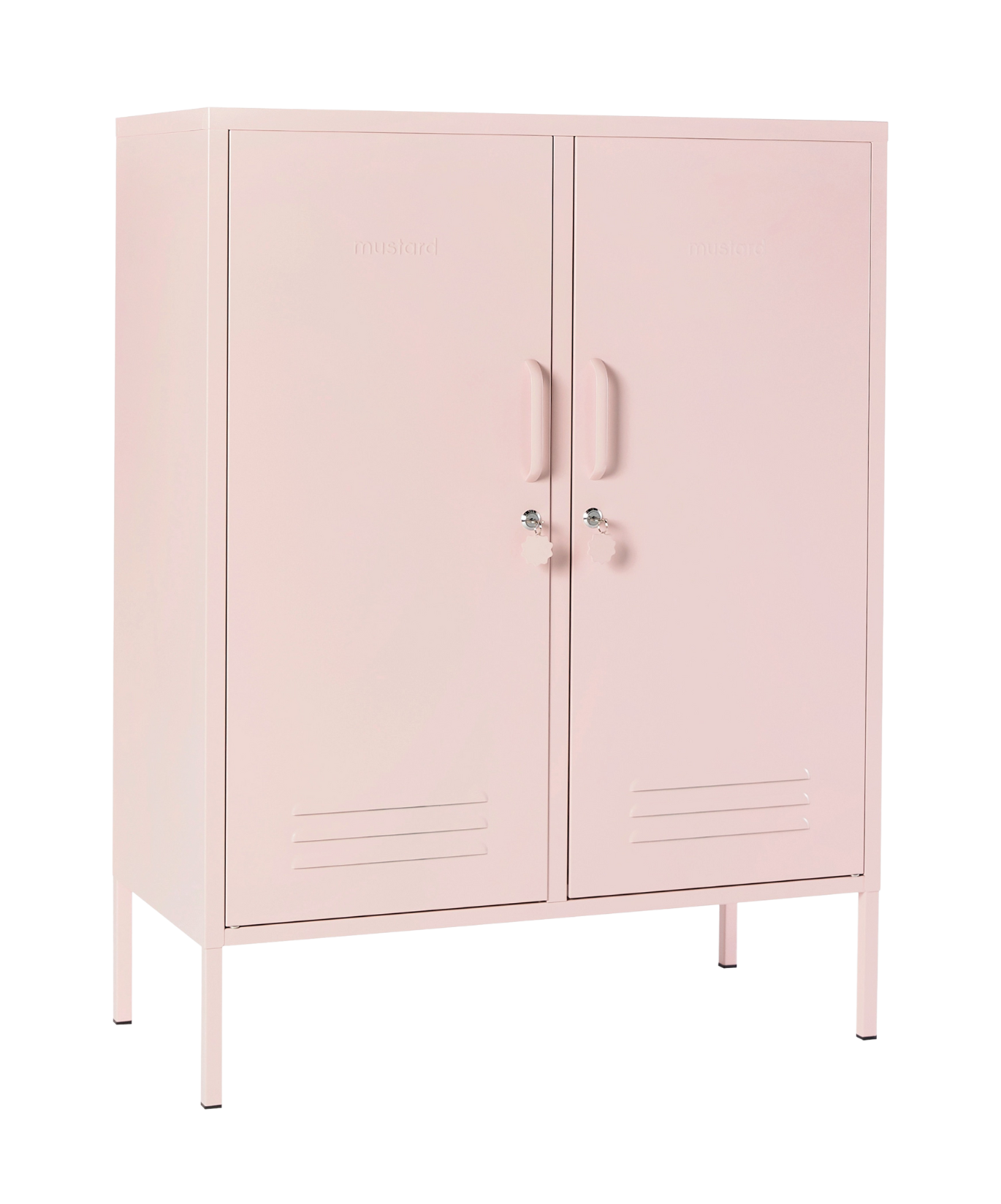 The Midi Locker in Blush — angled