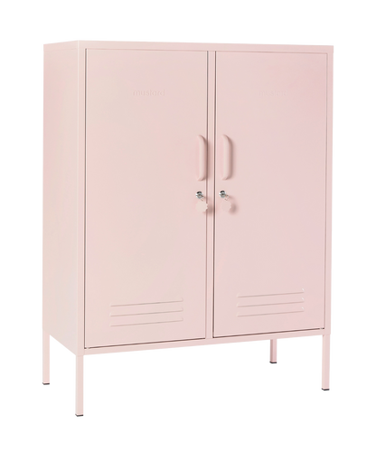 The Midi Locker in Blush — angled