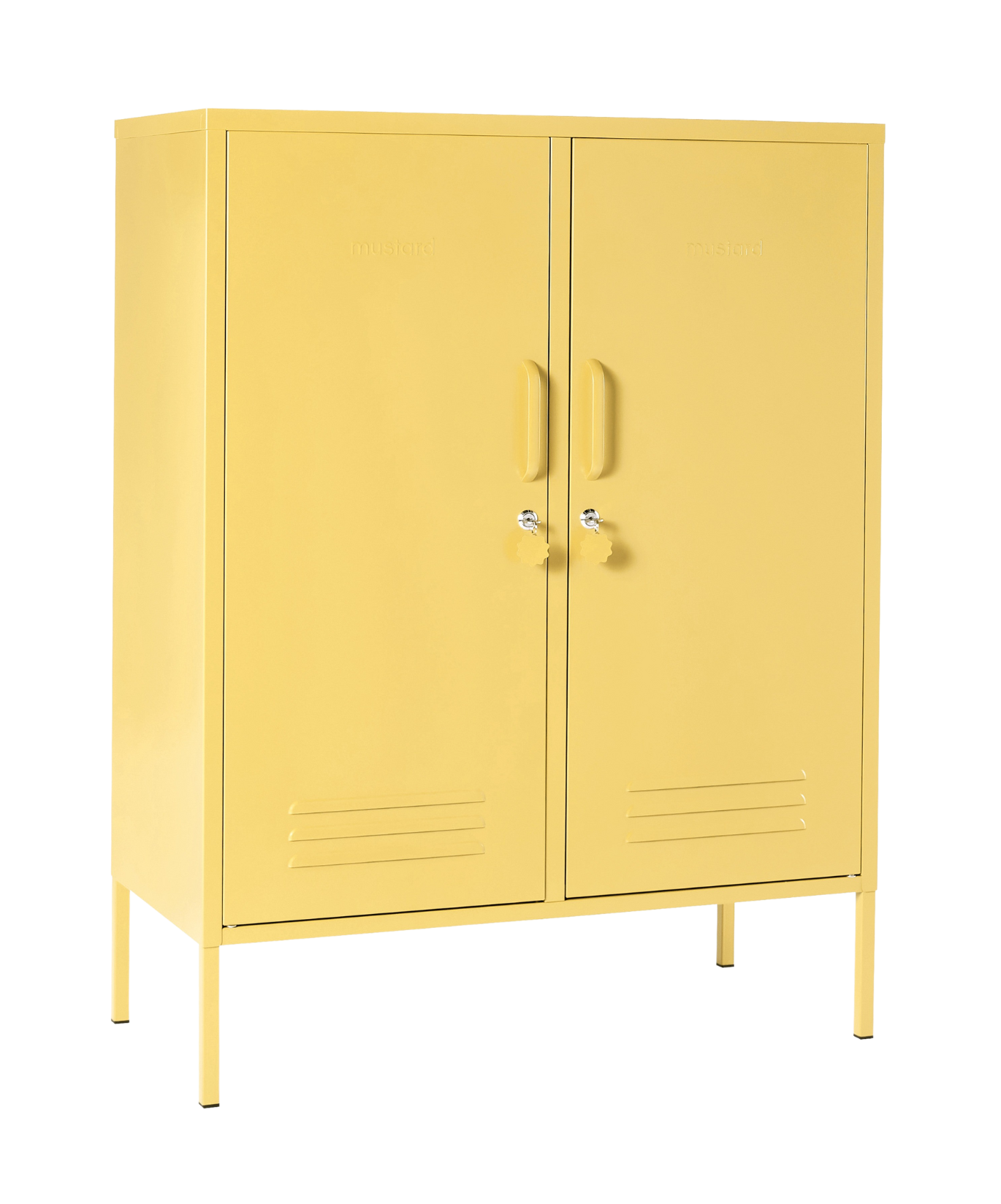 The Midi Locker in Butter — angled