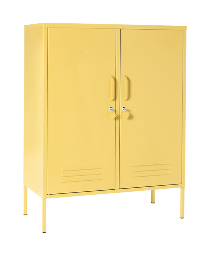 The Midi Locker in Butter — angled