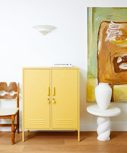 The Midi Locker in Butter — lifestyle