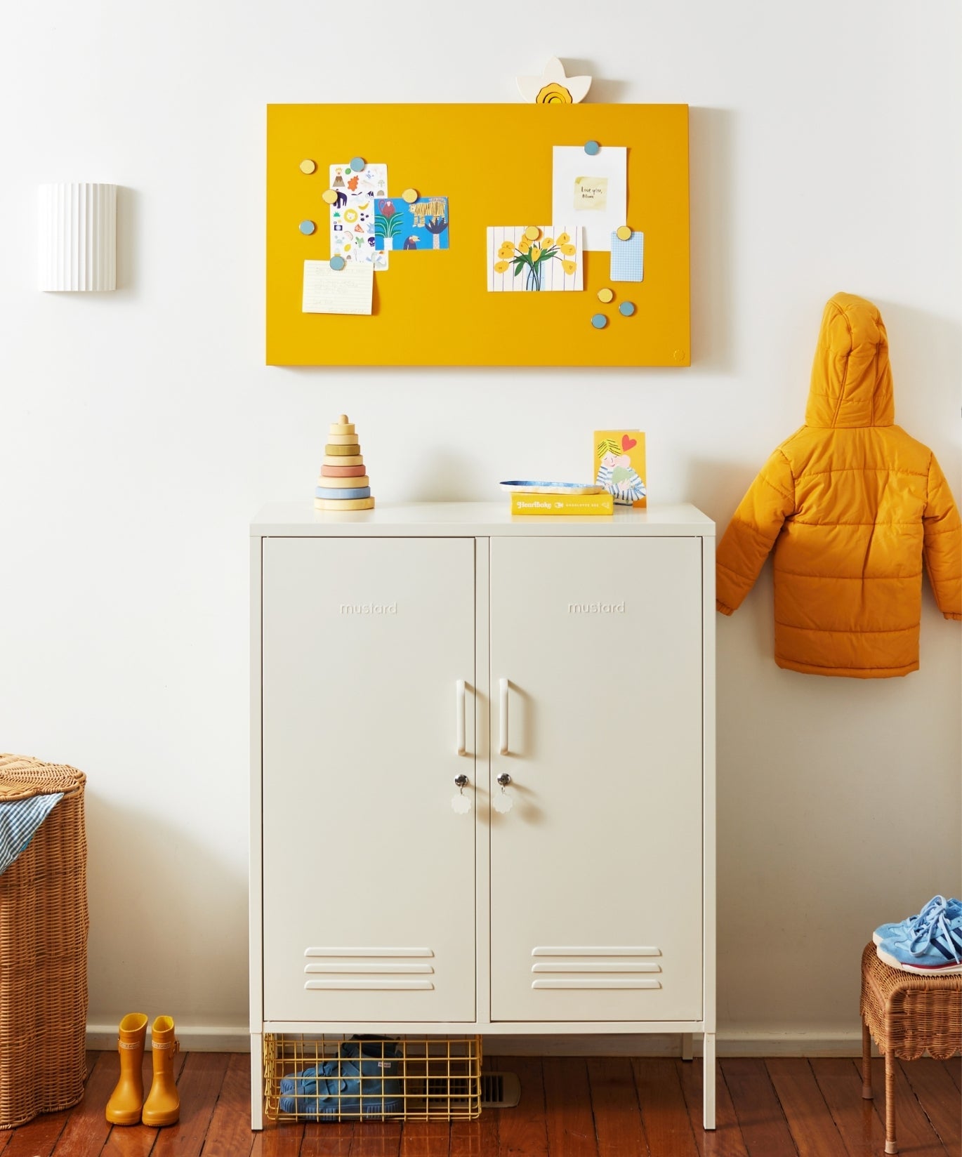 The Midi Locker in Chalk — lifestyle