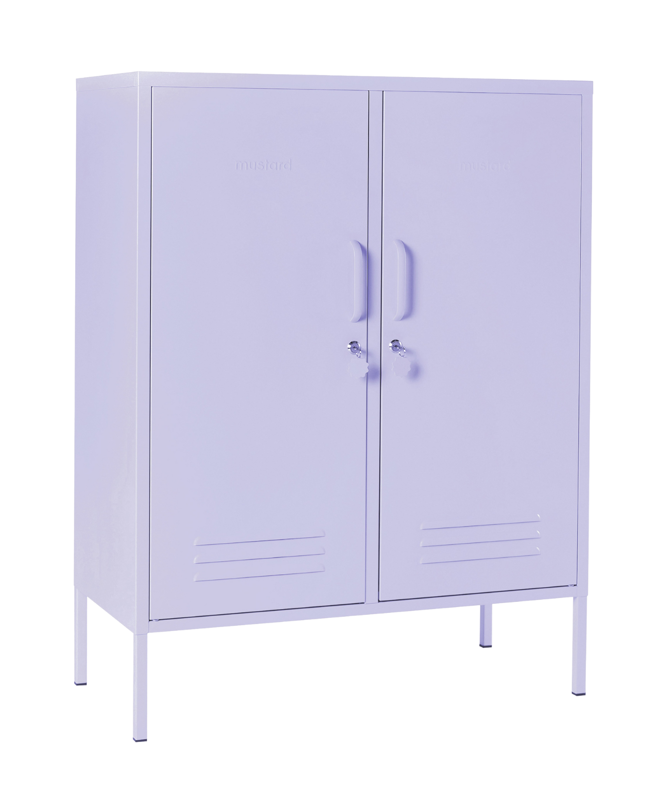 The Midi Locker in Lilac — angled