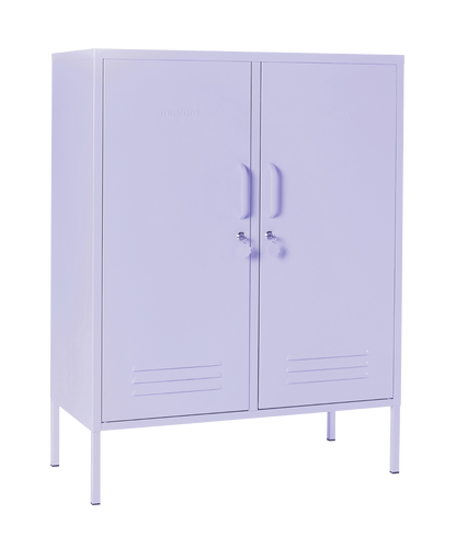 The Midi Locker in Lilac — angled