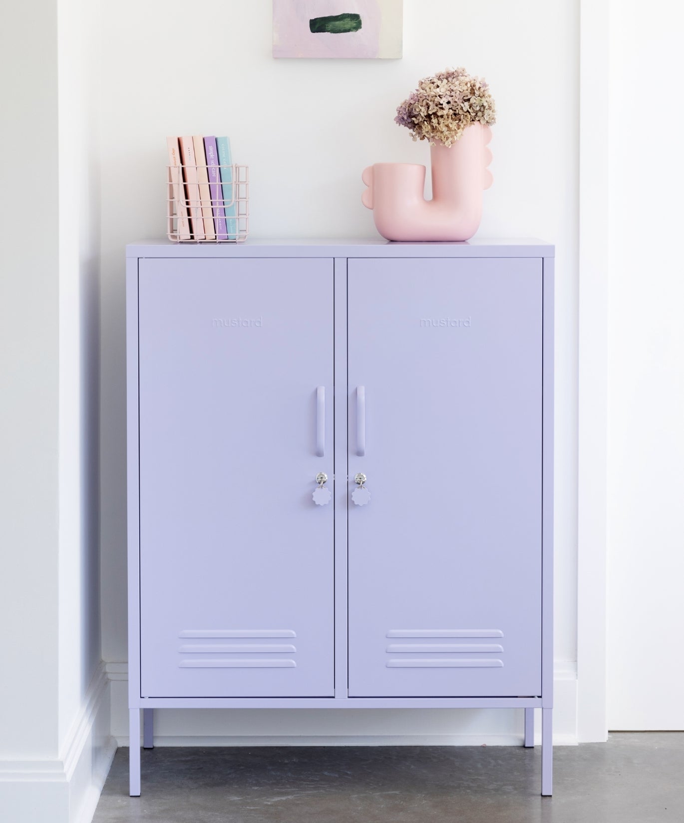The Midi Locker in Lilac — lifestyle