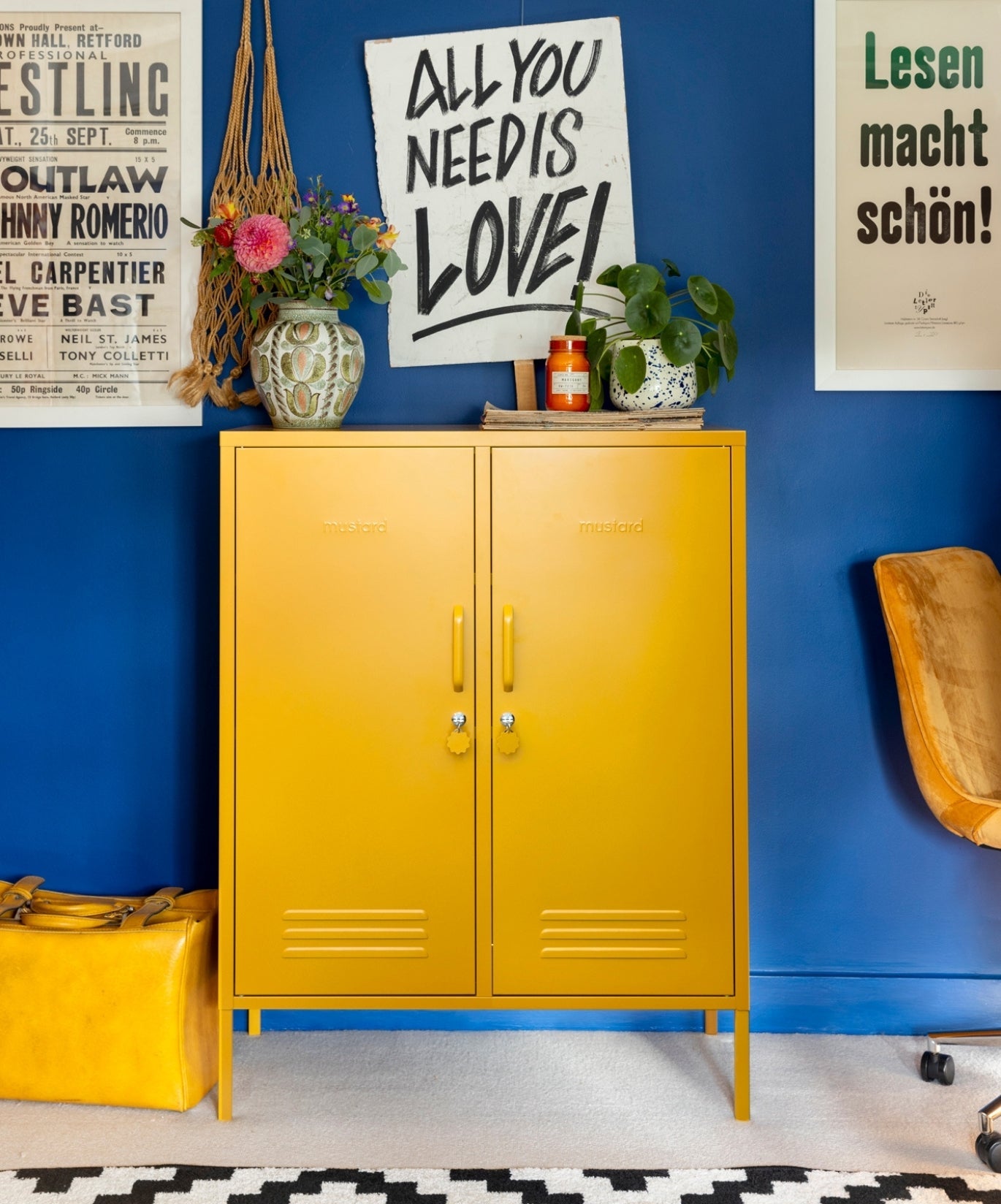 The Midi Locker in Mustard — lifestyle 4