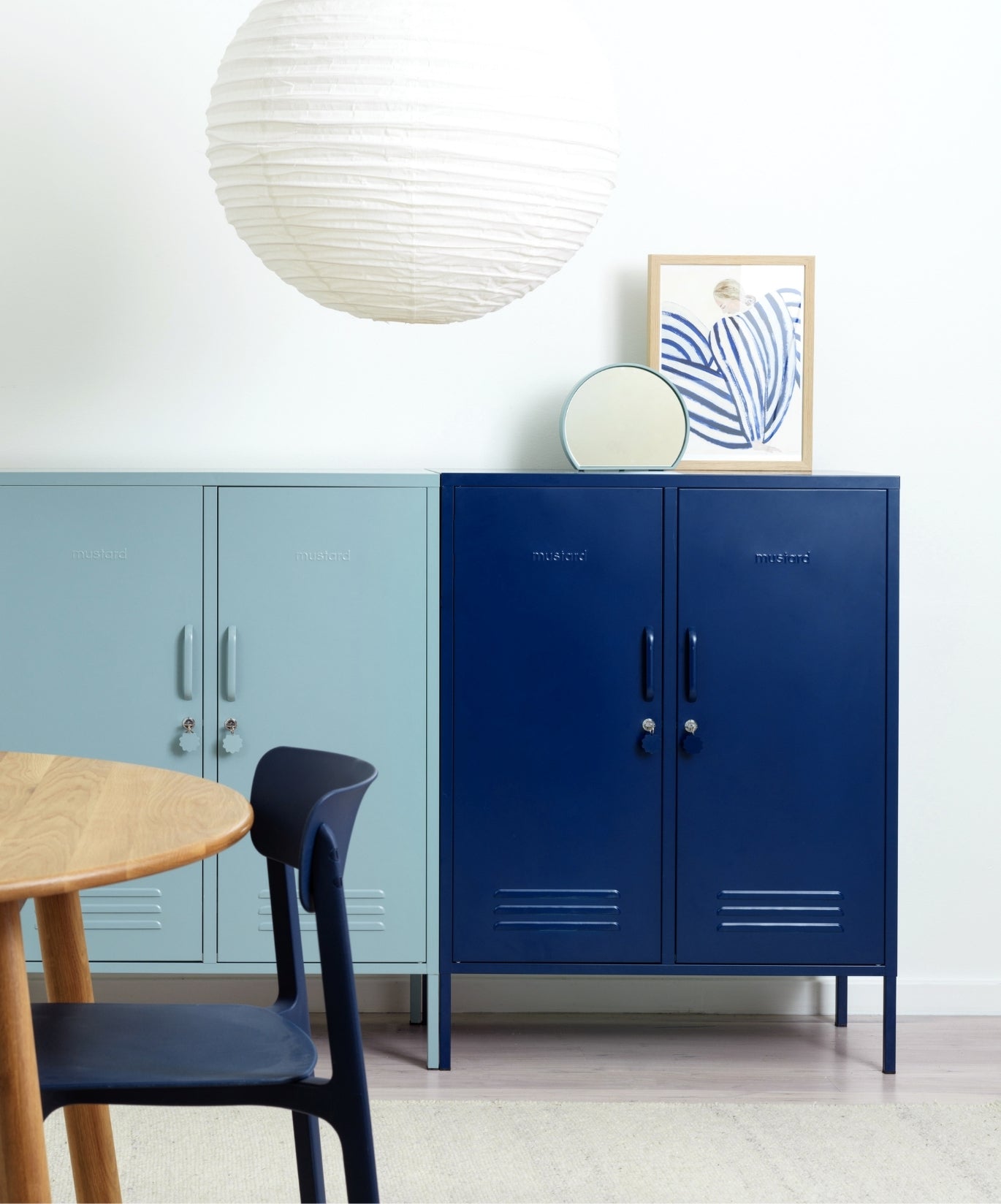 The Midi Locker in Navy — lifestyle 4