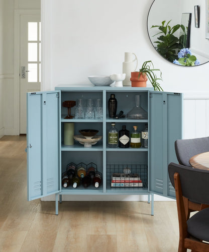 The Midi Locker in Ocean — lifestyle 4