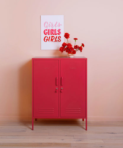 The Midi Locker in Poppy — lifestyle 2