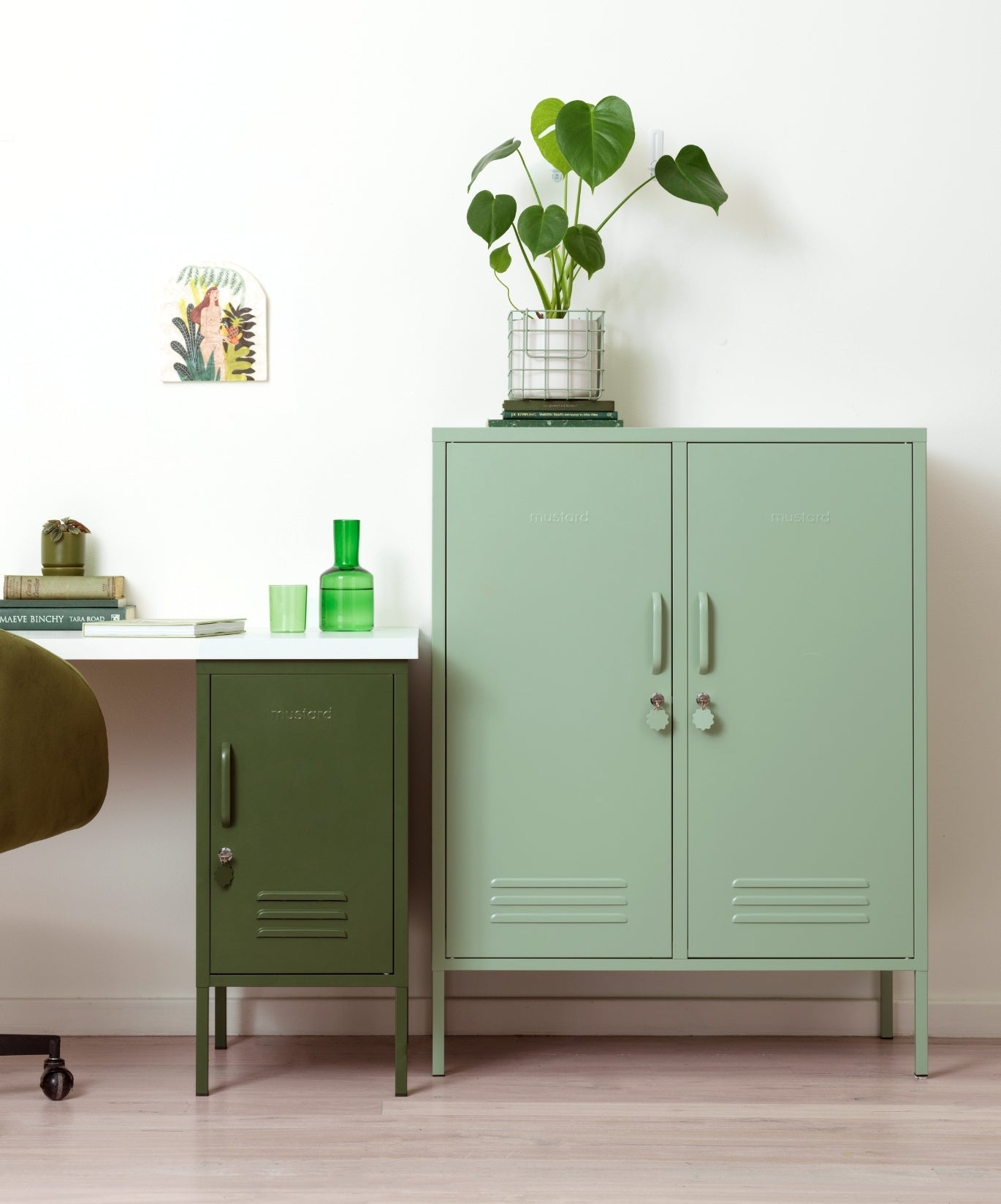 The Midi Locker in Sage — lifestyle 3