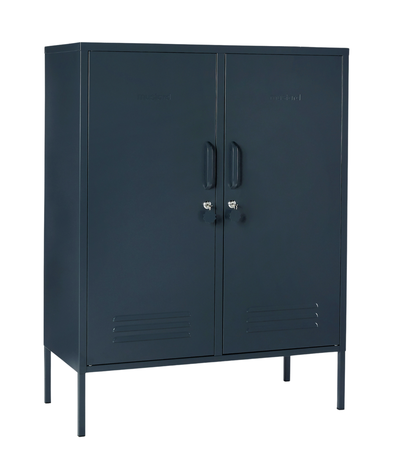 The Midi Locker in Slate — angled
