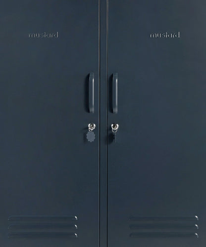 The Midi Locker in Slate — close-up