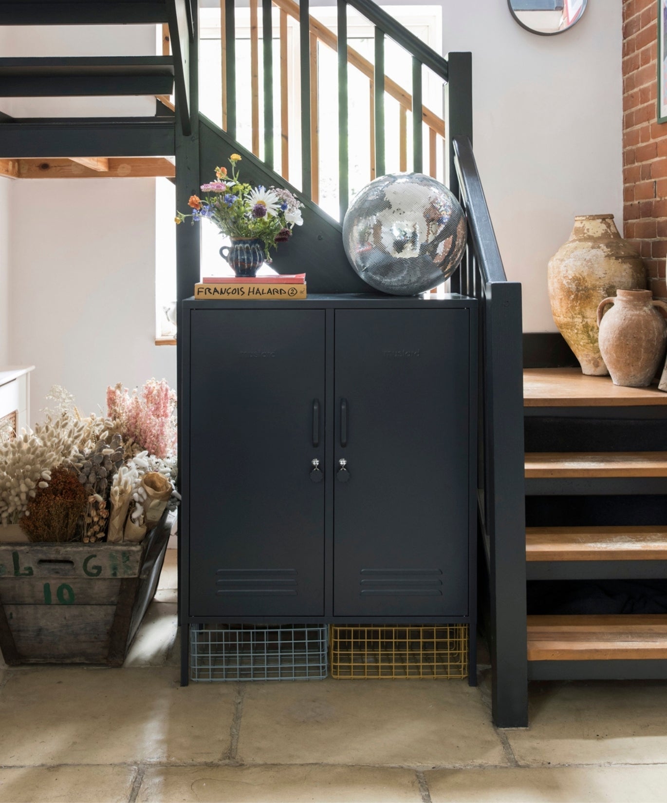 The Midi Locker in Slate — lifestyle