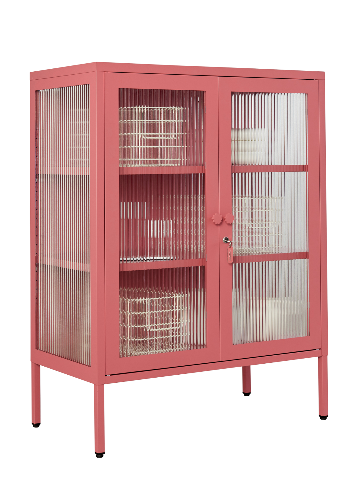 The Mixer Drinks Cabinet in Berry — angled
