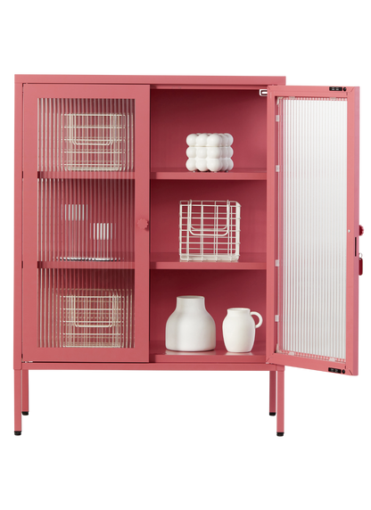 The Mixer Drinks Cabinet in Berry — open