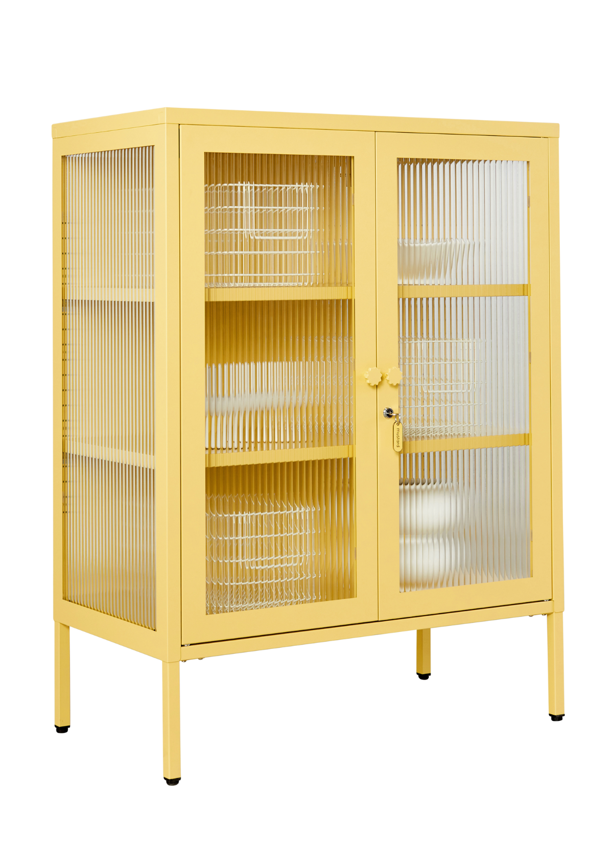 The Mixer Drinks Cabinet in Butter — angled