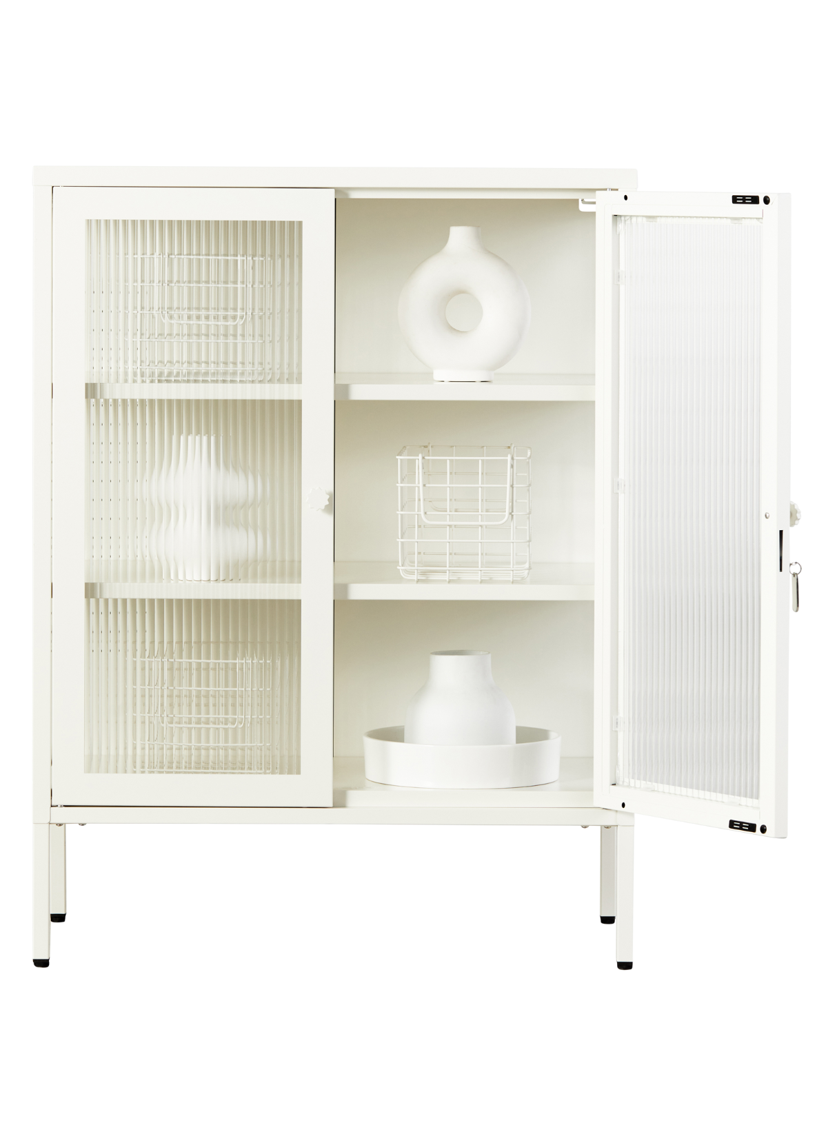 The Mixer Drinks Cabinet in Chalk — open