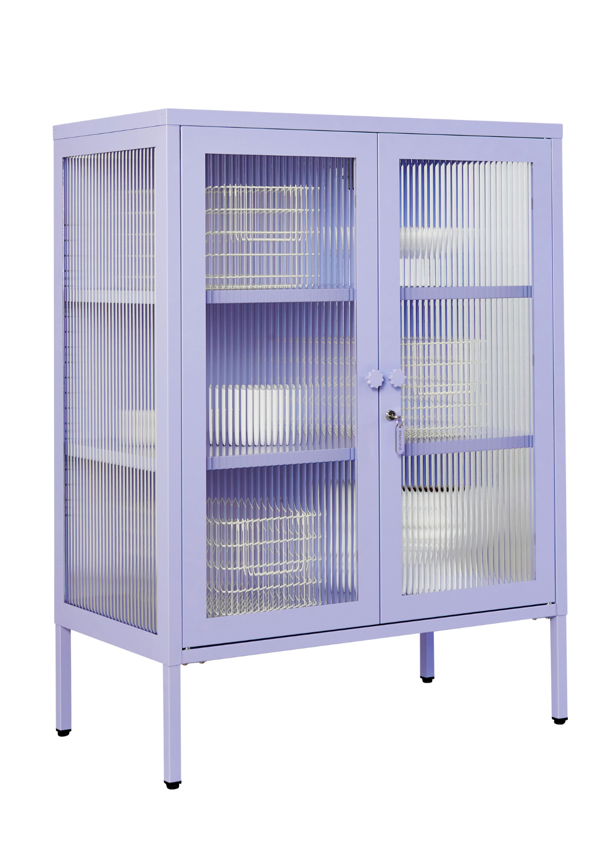 The Mixer Drinks Cabinet in Lilac — angled