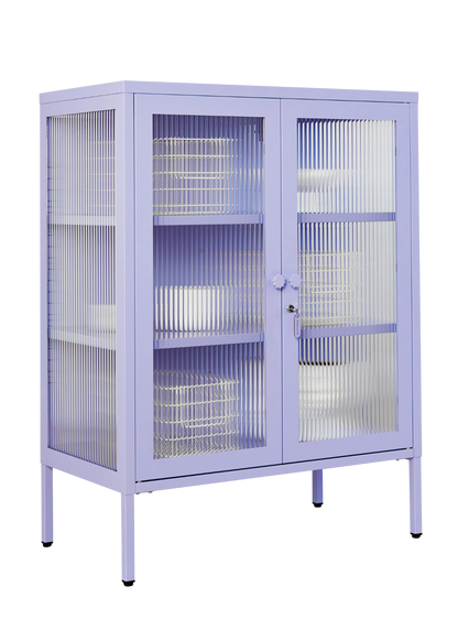 The Mixer Drinks Cabinet in Lilac — angled