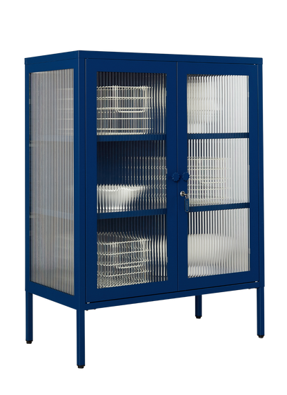 The Mixer Drinks Cabinet in Navy — angled