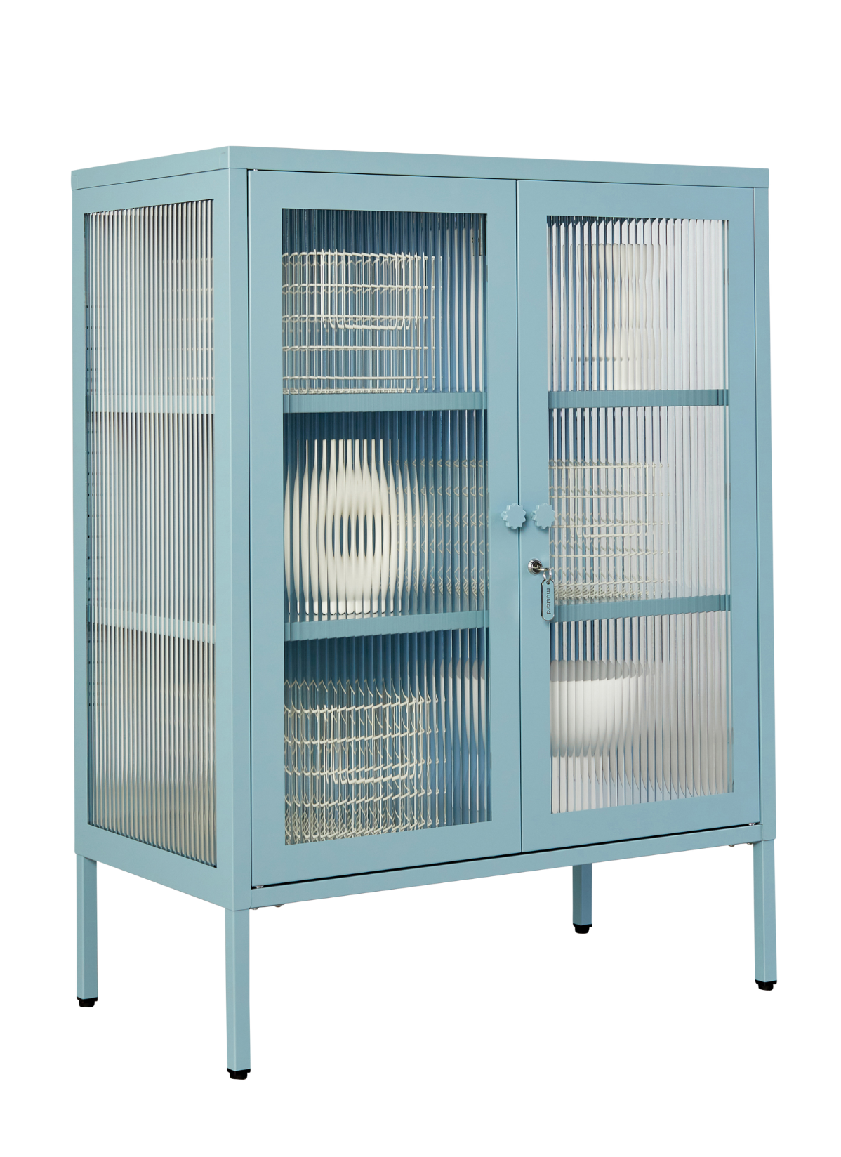The Mixer Drinks Cabinet in Ocean — angled