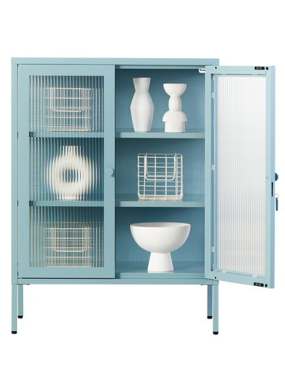 The Mixer Drinks Cabinet in Ocean — open