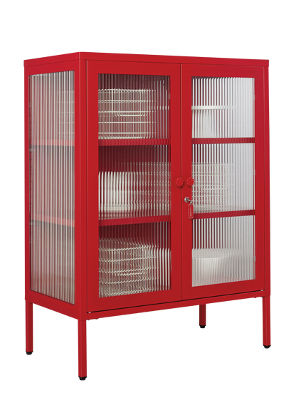 The Mixer Drinks Cabinet in Poppy — angled