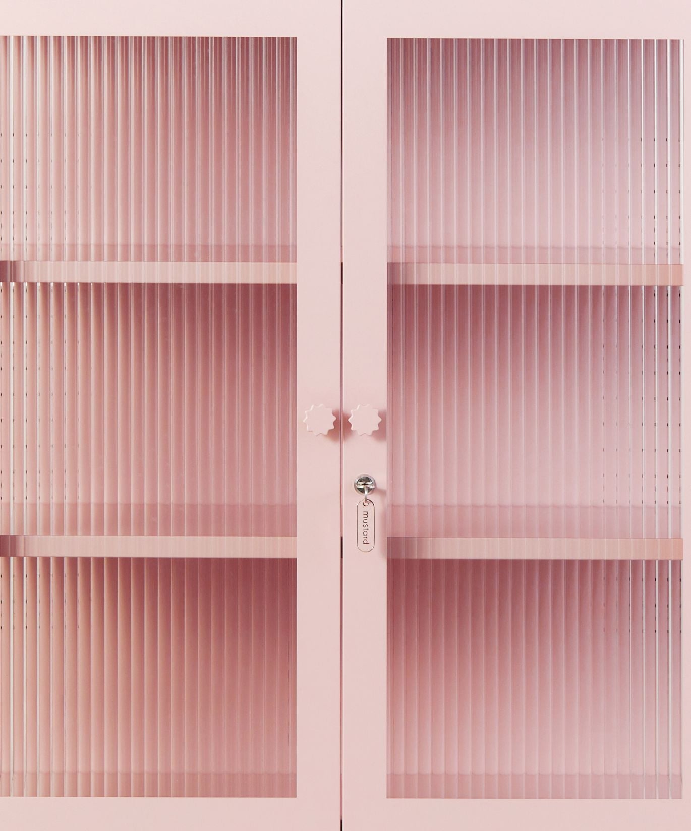 The Mixer Drinks Cabinet in Blush — close-up